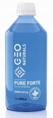 GEO Naturals PURE FORTE Silica 200MG KRZEM WŁOSY SKÓRA PAZNOKCIE STAWY