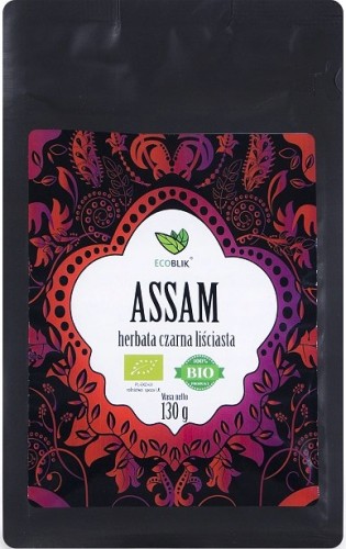 Ecoblik BIO Herbata czarna liściasta ASSAM 100% eko bez GMO 130g