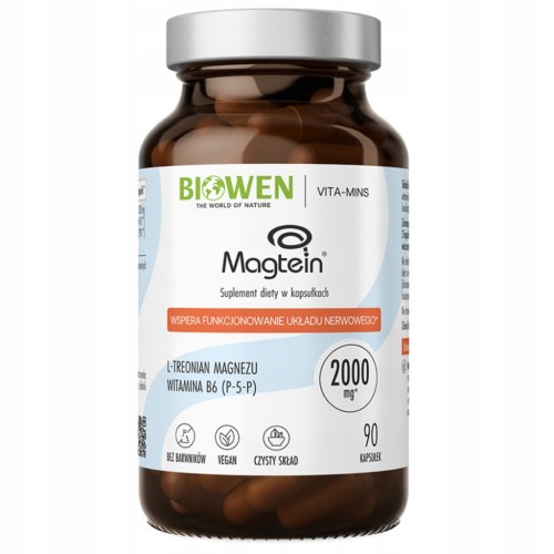 Biowen L-TREONIAN MAGNEZU MAGTEIN 90 kaps PAMIĘĆ UKŁAD NERWOWY KONCENTRACJA