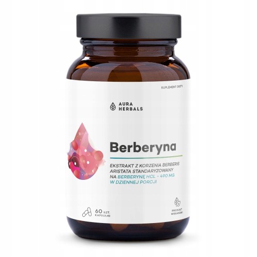 Aura Herbals BERBERYNA 490 mg Berberis aristata METABOLIZM 60 kap Cukrzyca