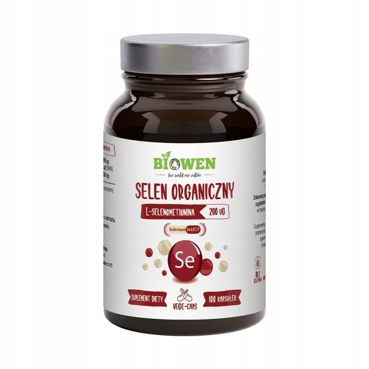BIOWEN Selen organiczny L-selenometionina 500µg Inulina 320mg 100 kapsułek