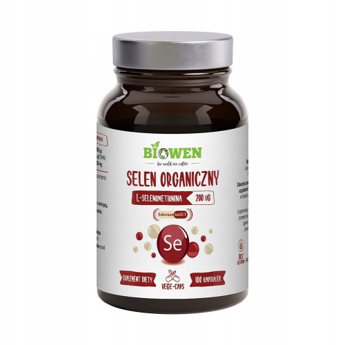 BIOWEN Selen organiczny L-selenometionina 500µg Inulina 320mg 100 kapsułek