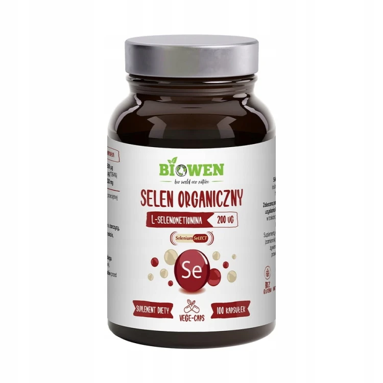 BIOWEN Selen organiczny L-selenometionina 500µg Inulina 320mg 100 kapsułek