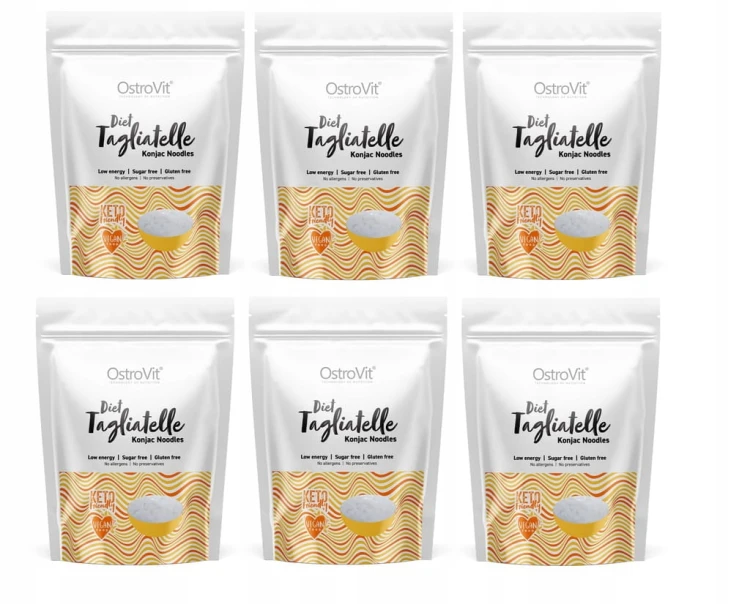 OstroVit Makaron Tagliatelle Konjac 400g KETO VEGE 6 x 400g
