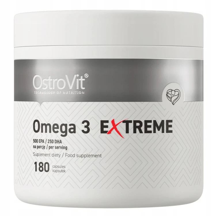 OSTROVIT OMEGA 3 EXTREME SERCE EPA DHA 1000 MG 180 CAPS KWASY TŁUSZCZOWE
