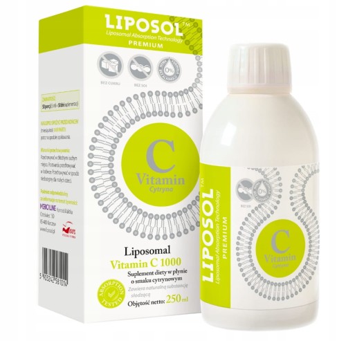 ALINESS LIPOSOL Witamina C 1000 LIPOSOMALNA 250ml PREMIUM NA 50 DNI KURACJI