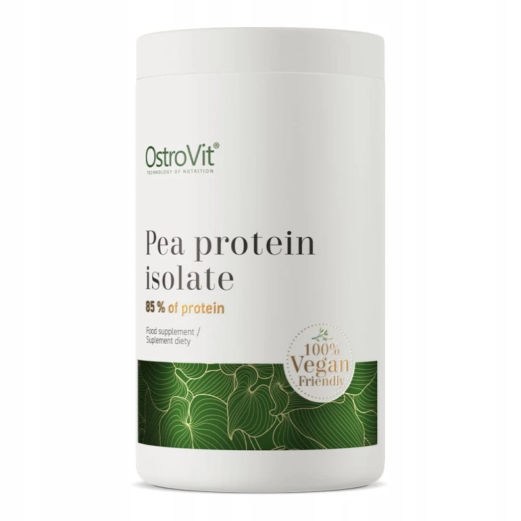 OstroVit Izolat Białko Grochu 480 g NATURALNE BIAŁKO ROŚLINNE WEGAŃSKIE 85%