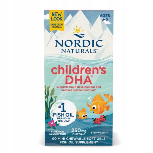 Nordic Naturals Children's DHA 90 żelek Omega 3 EPA DHA