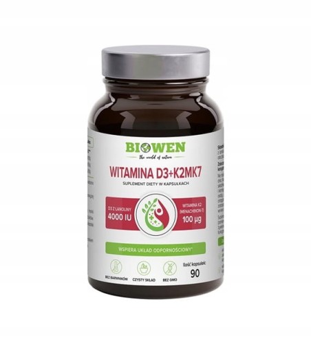 Biowen Witamina D3+K2 90kapsułek