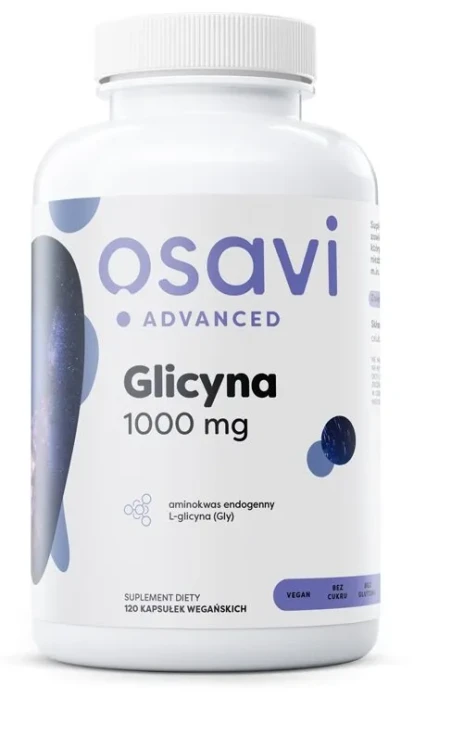 Osavi Glicyna 1000mg 120 vegan kaps SEN Pamięć UKŁAD NERWOWY Regeneracja