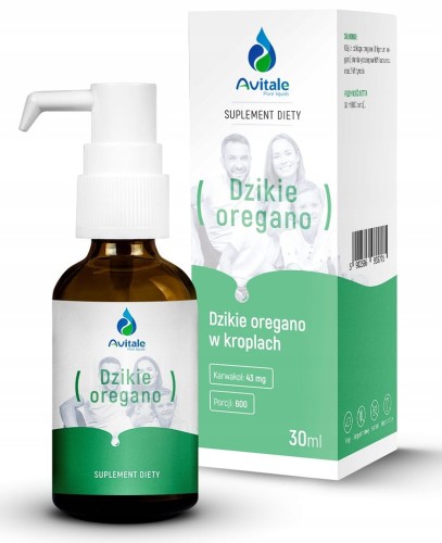 AVITALE DZIKIE OREGANO olej w kroplach 600 porcji 43mg karwakolu astma 30ml