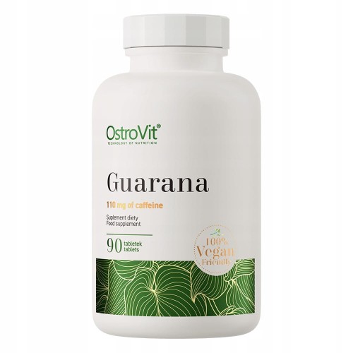 OstroVit Guarana 90 tabs POBUDZENIE KOFEINA 110 mg PAMIĘĆ Caffeine ENERGIA