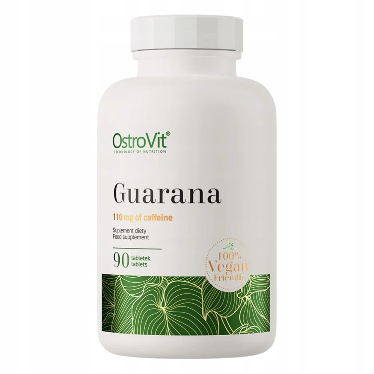 OstroVit Guarana 90 tabs POBUDZENIE KOFEINA 110 mg PAMIĘĆ Caffeine ENERGIA