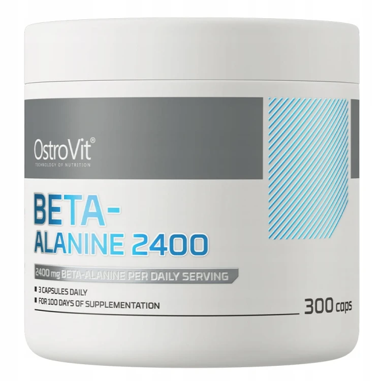 OstroVit Beta-Alanine 2400 300 kaps ALANINA POMPA WYDOLNOŚĆ WYTRZYMAŁOŚĆ