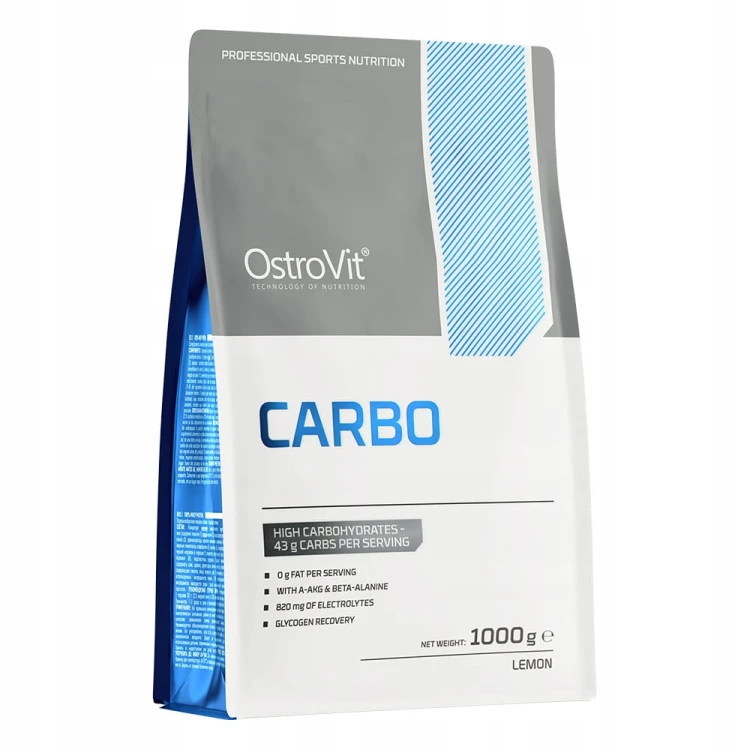 OstroVit Carbo 1000 g WĘGLOWODANY MINERAŁY ENERGIA Cytrynowy