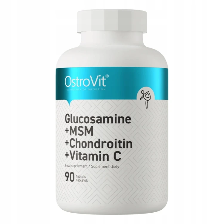 OstroVit Glukozamina + MSM + Chondroityna + Witamina C 90 tab NA STAWY