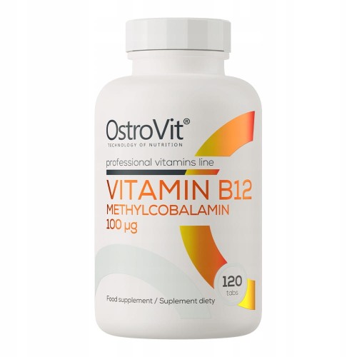 OstroVit Witamina B12 Metylokobalamina 100 µg 120 tab VITAMIN B12 Nerwy