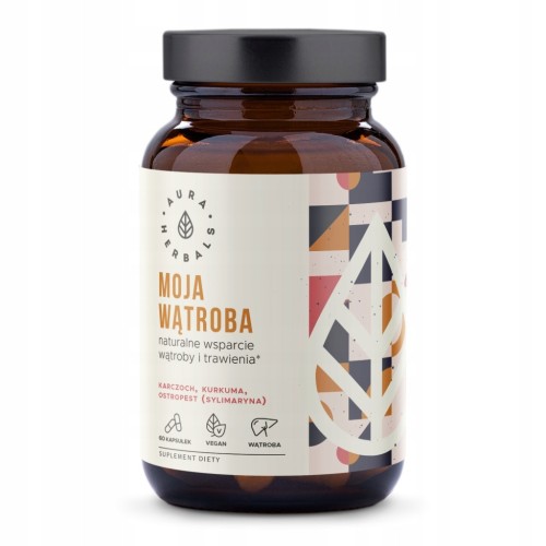 AURA HERBALS MOJA WĄTROBA KARCZOCH OSTROPEST 60kaps KURKUMA TRAWIENIE
