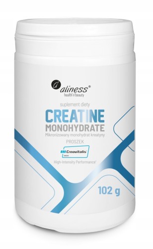 ALINESS Creatine CZYSTA KREATYNA MONOHYDRAT Creavitalis WYDOLNOŚĆ MIĘŚNIE