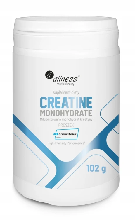 ALINESS Creatine CZYSTA KREATYNA MONOHYDRAT Creavitalis WYDOLNOŚĆ MIĘŚNIE