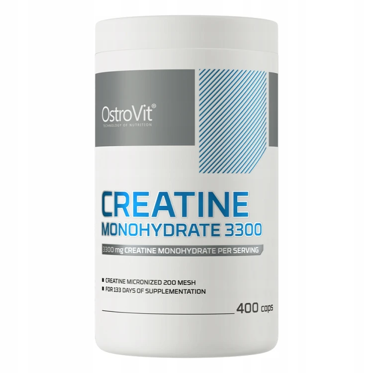 OstroVit Monohydrat Kreatyny 3300mg 400 kap CREATINE MONOHYDRATE 133 PORCJE