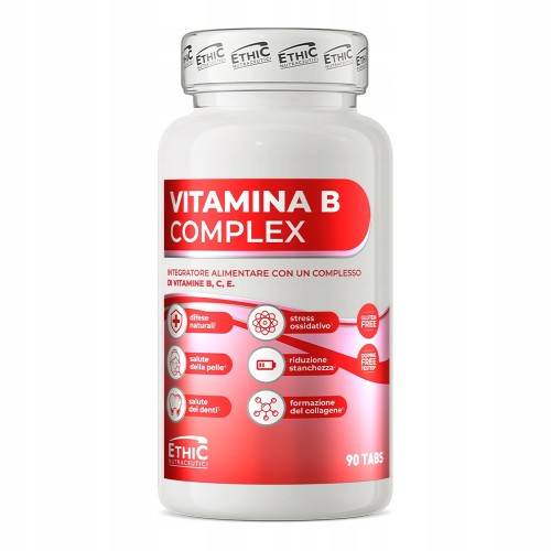 Ethic Nutraceutici Vitamina B Complex 90 tabletek ENERGIA I ODPORNOSC