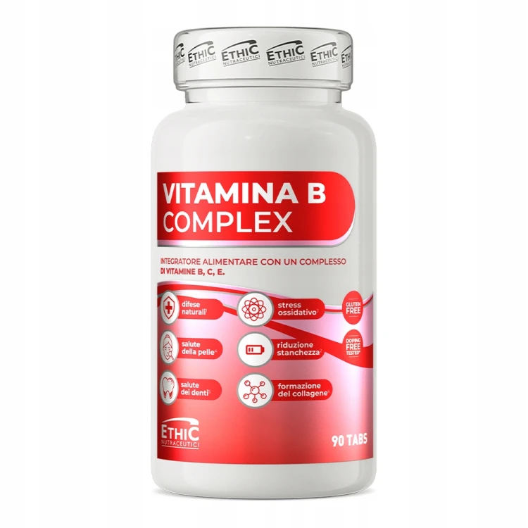 Ethic Nutraceutici Vitamina B Complex 90 tabletek ENERGIA I ODPORNOSC