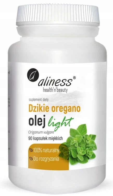 Aliness Dzikie oregano olej 100% 90 kaps LIGHT Jelita